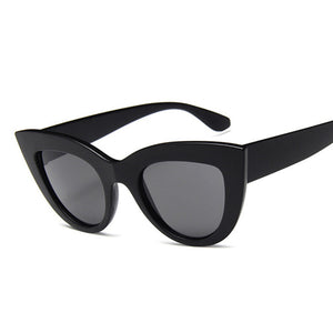 Vintage Cat Eye Black Sun Glasses Female Lady UV400 Oculos