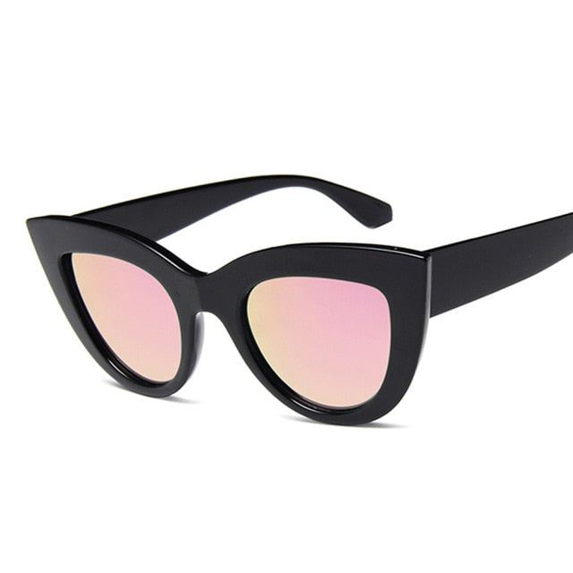 Vintage Cat Eye Black Sun Glasses Female Lady UV400 Oculos